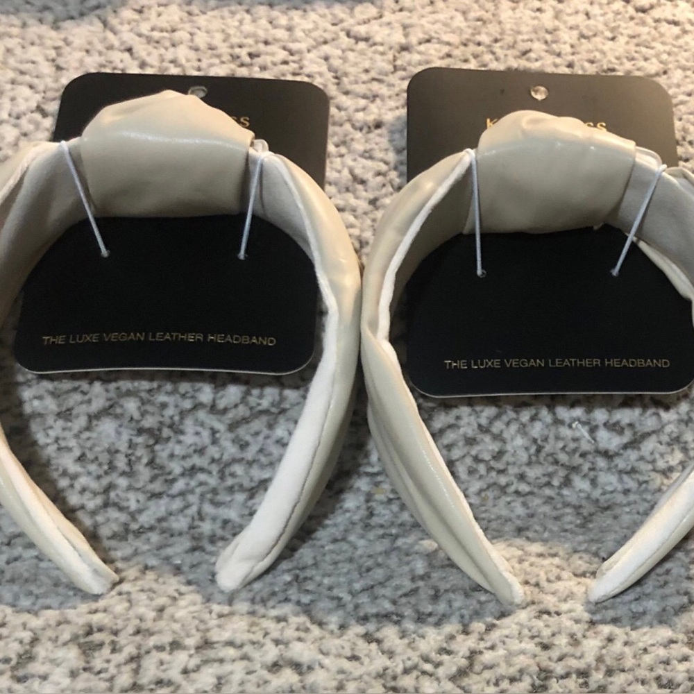 Kristin Ess Padded Vegan Leather Headbands Hair Accessories (Set of 2)